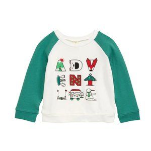 NEW TUCKER + TATE Babies' Adventure Graphic Sweatshirt In Ivory Egret Adventure